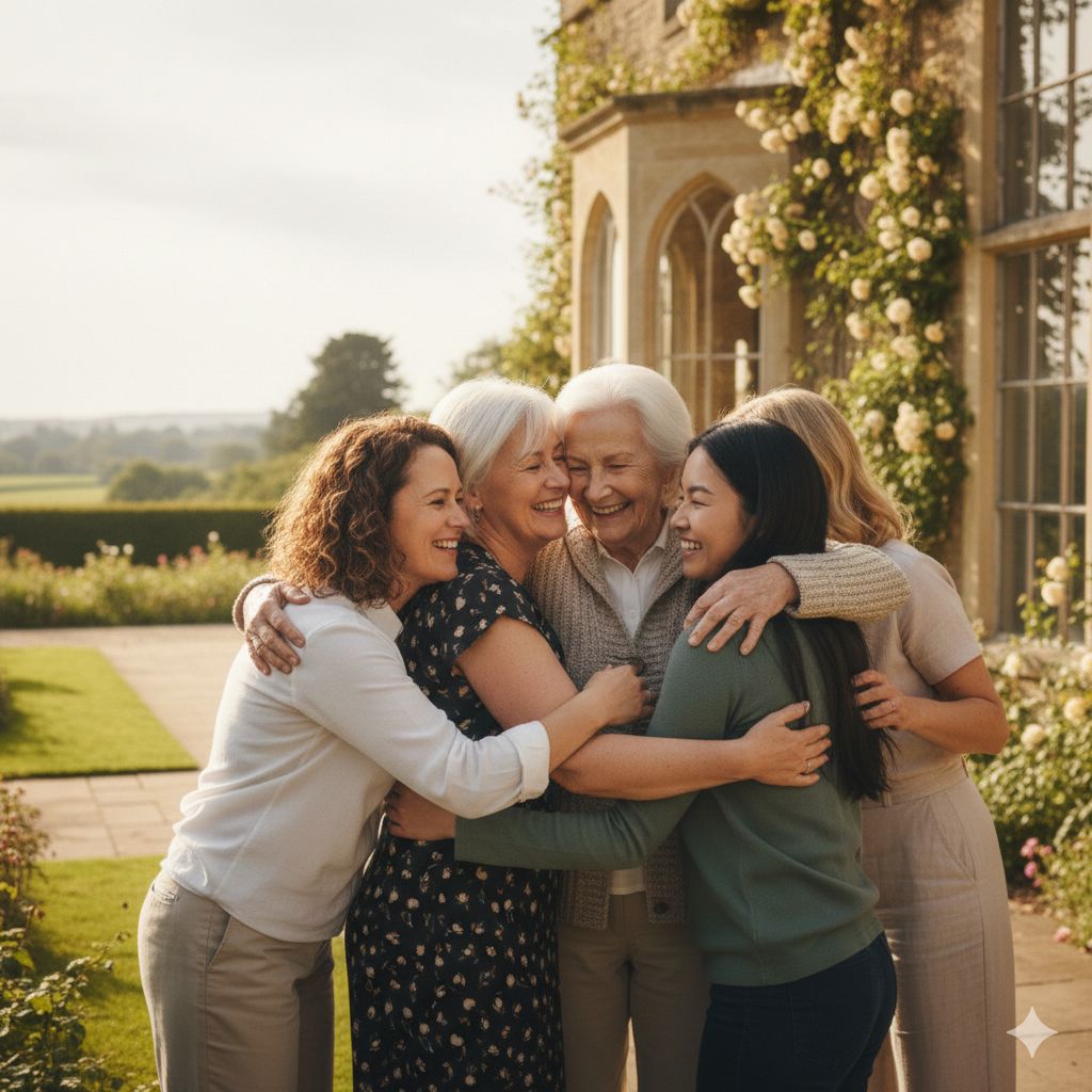 Ilustración de mujer siendo escuchada y apoyada